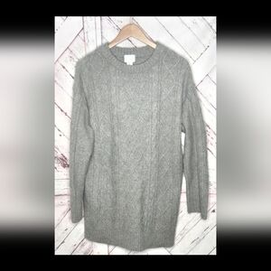 H&M Cable Knit Wool Gray Sweater